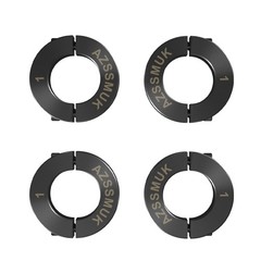 1″ Bore Double Split Shaft Collar Black Oxide Set Screw Style – 4 Pack