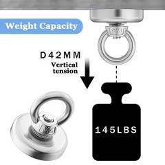 Neodymium Fishing Magnets Pulling Force Super Strong Round Rare Earth