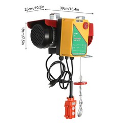 2 in1 Electric Cable Hoist Crane Winch Garage Lift Wireless/Wired Remote Control