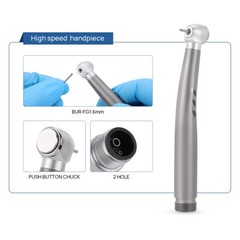 AZDENT Dental Ring LED E-generator High Speed&Low Speed Handpiece Kit 2 Hole USA