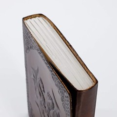 Double Dragon Blank Page DIARY JOURNAL NOTEBOOK ~ Handcrafted Handmade Leather