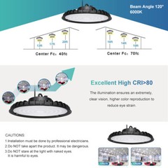 UFO LED HighBay Light 6000K 300W Warehouse Industrial High bay UFO Stadium Light