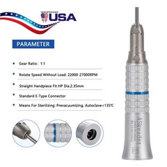Dental Straight Nosecone Low Speed Handpiece E-type fit NSK YX