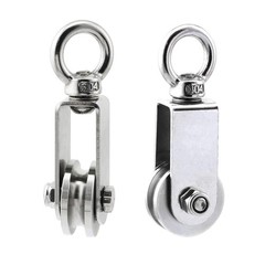 2 Pack-Small Pulley Wheel Pulleys for Rope Cable Pulley Block Pulley Wheel Steel