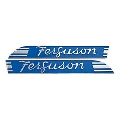 Blue Chrome Side Emblem Pair Fits Massey Ferguson TE20 TEA20 TO20 TO30 181708M1
