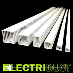 2″x2″ Open Slot Wire Duct – 6 Sticks – Total Feet: 39FT – White – Electriduct
