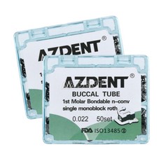 US 3 x Tubo Bucal de Ortodoncia Roth.022 1er Molar Bondable Tubo No-Convertible