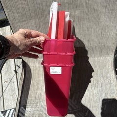 Lot (3) Dynarex 5 Qt. Sharps Containers Free Ship 4624 Delasco Red Lever Top