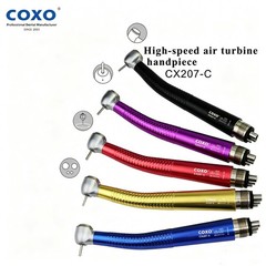 COXO Dental High Speed Handpiece 4 Hole Anti-retraction Standard Head Colorful