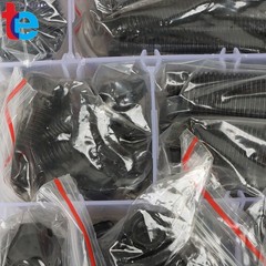 272PCS Hex Bolts Screws With Nuts Flat Lock Washers Assortment Kit 1/4 5/16 3/8