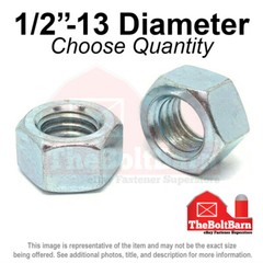 1/2″-13 Grade 2 Finished Hex Nuts Coarse Thread (Pick Quantity & Finish)