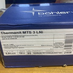 bohler welding Thermanit MTS 3 LNi 0.035 Wielding Wire 33lb Spool. See Photos