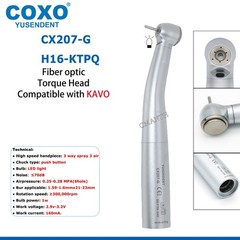 COXO Dental Fiber Optic High Speed Handpiece Air Turbine LED Coupling 6Hole