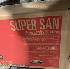 SSDC Ecolab Super San Food Service Sanitizer, 4 Gallons, 1110108 USA SuperSan