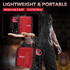 Mini Stick Welder 200A, 110V Portable IGBT Inverter with Auto-Darkening Goggles