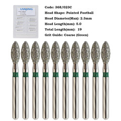 Multi-Use Dental Football Diamond Burs Egg 368/023C Coarse Grit Friction Grip