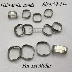 10 Sets =40Pcs Dental Orthodontic 1st Plain Molar Bands Size #29-44+ 4pcs/kit