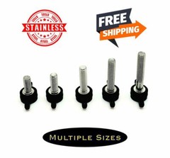 M5 x .8mm Thumb Screw Bolts with Black Butterfly Tee Wing Knob 12-30mm Stainless