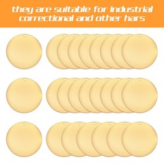25 PCS Brass Key Tags 1 Inch Round Metal Blanks Stamping Pet Plant Tags