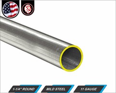 1-1/4″ Round Metal Tube – Mild Steel – 11 gauge – ERW – 24″ Long (2-ft)