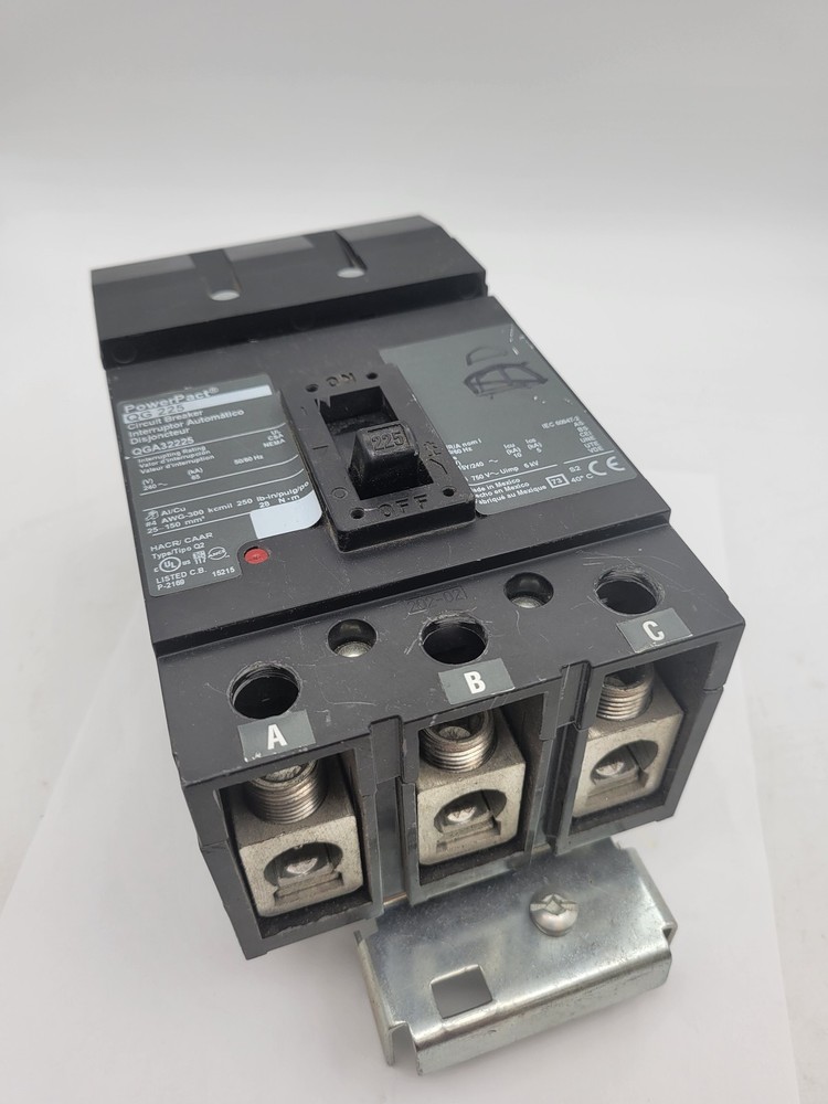 Square D QGA32225 Circuit Breaker 225A 240VAC Type QG 3P PowerPact