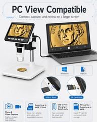 Coin Microscope, 4.3 Inch Digital Microscope 1000X Coin Microscope for Error Coi