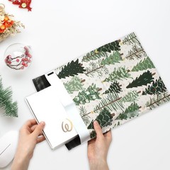 JarThenaAMCS 100Pcs Christmas Poly Mailer 10 x 13 Inch Green Xmas Tree Packag…