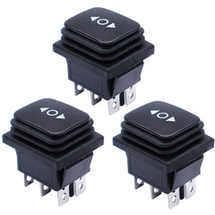 3Pcs Waterproof Momentary Rocker Switch (On)/Off/(On), DC 12V 10A Toggle Power B