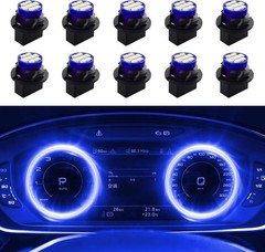 10PCS T10 194 168 LED Dash Instrument Light Bulbs with Twist Lock Color: Blue