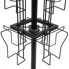 Greeting Card Rack Spins 20 Pocket Black Retail Display 6″ x 8 Cards Sign Holder