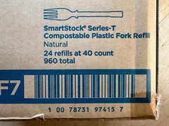 Dixie Ultra SmartStock Series-T Compostable Plastic Fork Refill Natural 960 Qty