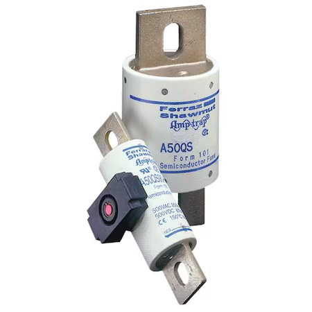Mersen A50qs400-4 Semiconductor Fuse, 400A, Fast-Acting, 500V Ac, Bolt-On