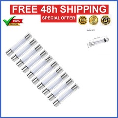 uxcell 30A DC 32V Glass Fuses 6x32mm for Audio Alarm – 10pcs