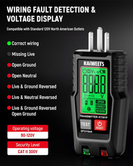 Circuit Breaker Finder with LCD Display, GFCI Outlet Tester, Electrical Circuit