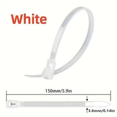 200PCS Reusable Cable Ties Multi-Color Adjustable Zip Straps for Home Office DIY