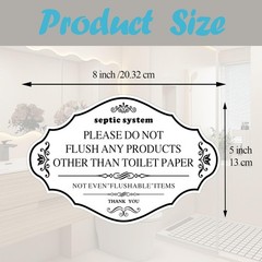 2Pcs Septic System Bathroom Sign, Do Not Flush Rules Banner，8×5inchThick Acry…