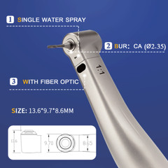 Dental electric motor LED micromotor 1:5 + 1:1 contra angle handpiece for Chair