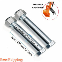 2PCS 25mm/0.98in Pins for Mini Excavator Attachment USA Stock New Steel Material