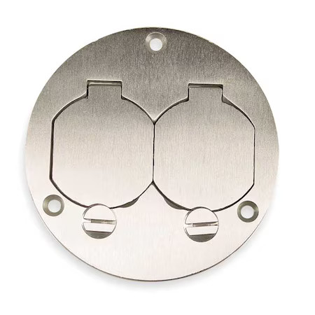 Hubbell Wiring Device-Kellems Sa3925 Box Cover, Floor Box Type, 2 Gang,