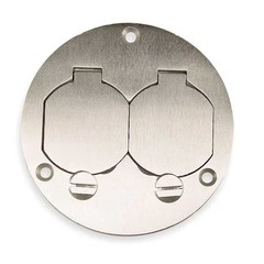 Hubbell Wiring Device-Kellems Sa3925 Box Cover, Floor Box Type, 2 Gang,