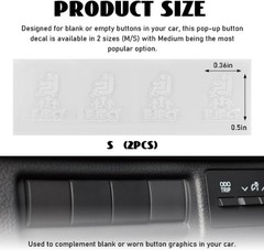 2PCS Eject Blank Car Button Stickers, Funny Seat Eject Vinyl Decal fo Color: M