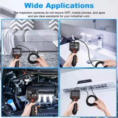 LED 1080P HD Handheld Industrial Endoscope 8mm Borescope Inspection Snake Camera