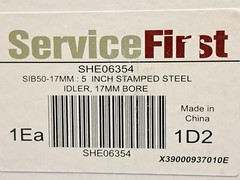 Service First SHE06354 Stamped Steel 5″ Idler 17mm Bore