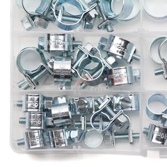 48Pcs 6 Sizes Fuel Injection Gas Line Hose Clamps Clip Pipe Clamp Kit 7mm-15mm