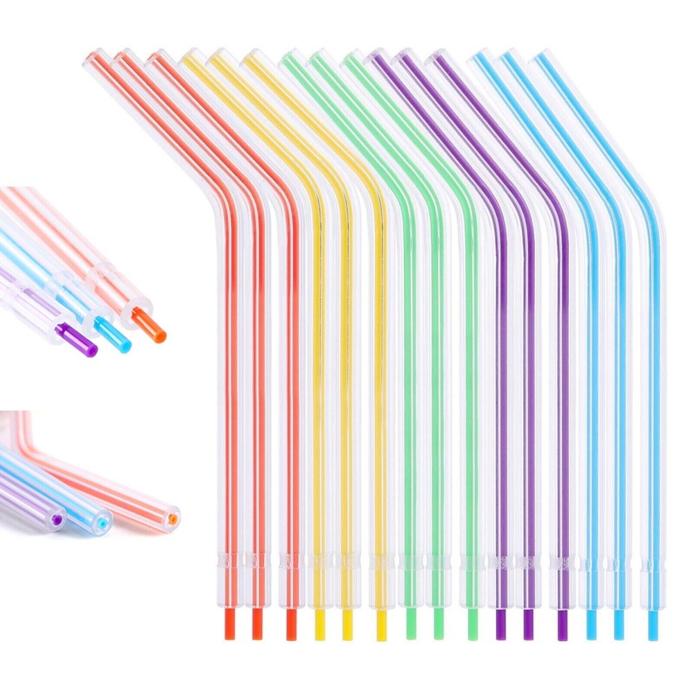 250Pcs/Bag Dental Disposable 3-Way Air Water Spray Tips Triple Nozzles Tubes