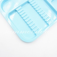 1 Pc Light Blue Dental 135ºC Autoclavable Plastic Divided Type Separate Trays
