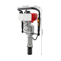 52CC 2.3HP Gas Powered T Post Driver Pile Push Fence Farm 2-Stroke + 2 Post Head