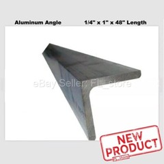1/4″ Aluminum Angle 1″ x 4 Feet Length Unpolished Alloy 6061 90 Degrees Stock