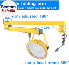 30/50W LED Loading Dock Light with 43″ Folding Arm, 3000K 4000K 5000K Adjustable