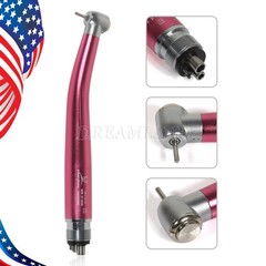 Dental High Speed Handpiece Air Turbine Push Button 2/4 Hole Yabangbang Pink